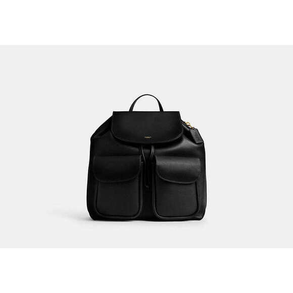 Coach Black Crosby Backpack - Picture 1 of 9